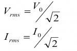 RMS Voltage And Current (AC Circuits) - Flashcard