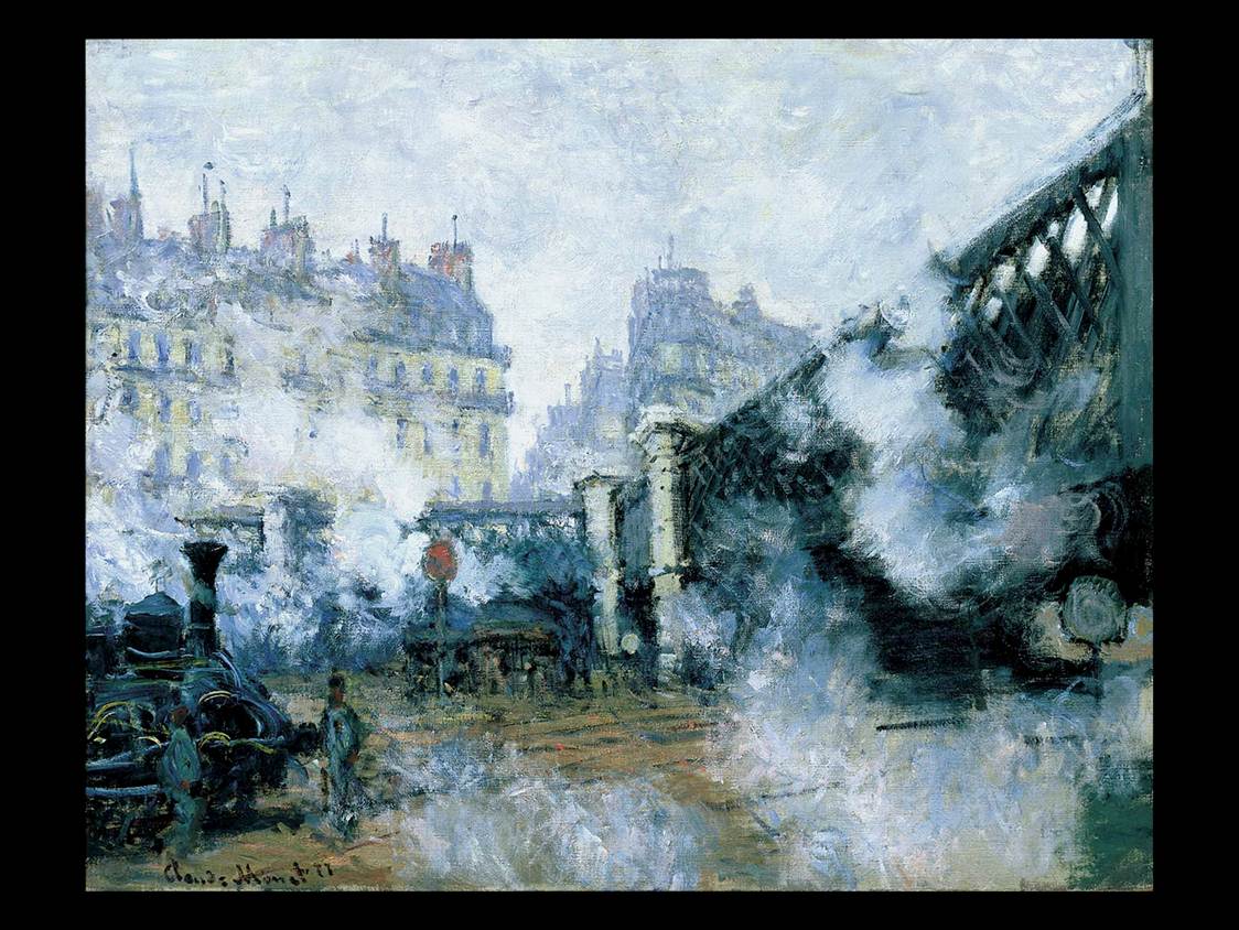 Monet. Gare St. Lazare. - Flashcard