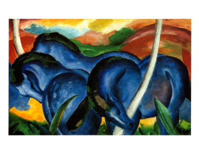 Franz Marc, Large Blue Horses, 1911 - Flashcard