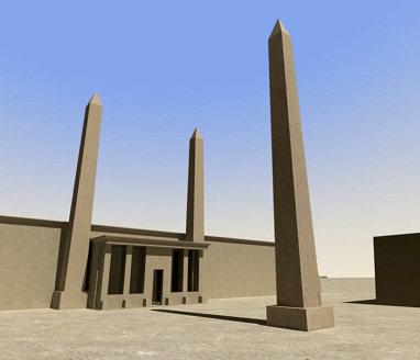 Pair Of Obelisks And Unique Obelisk - Flashcard